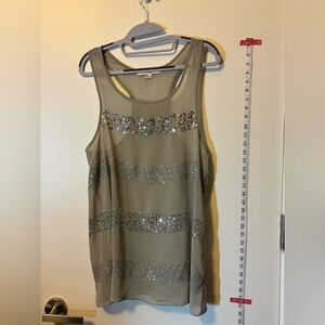 Forever 21 racer back Sequin Embellished Tank Top